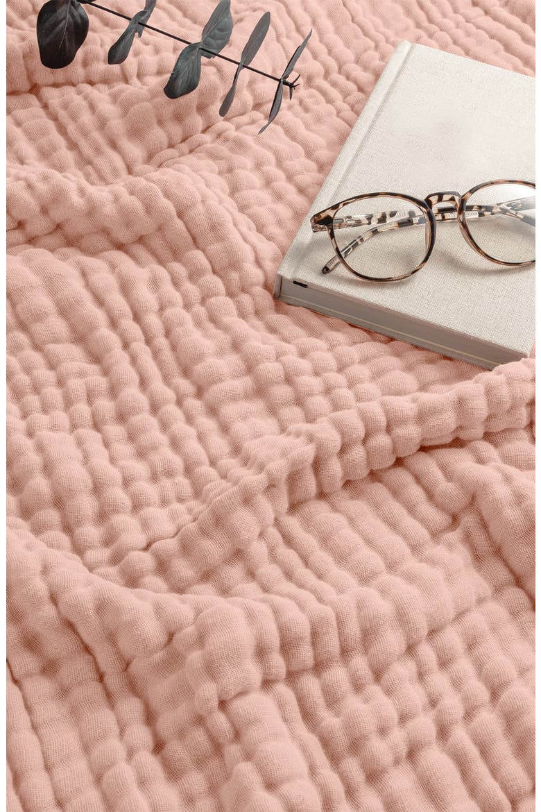 Adult Muslin Blanket, Alternate, color, Blush