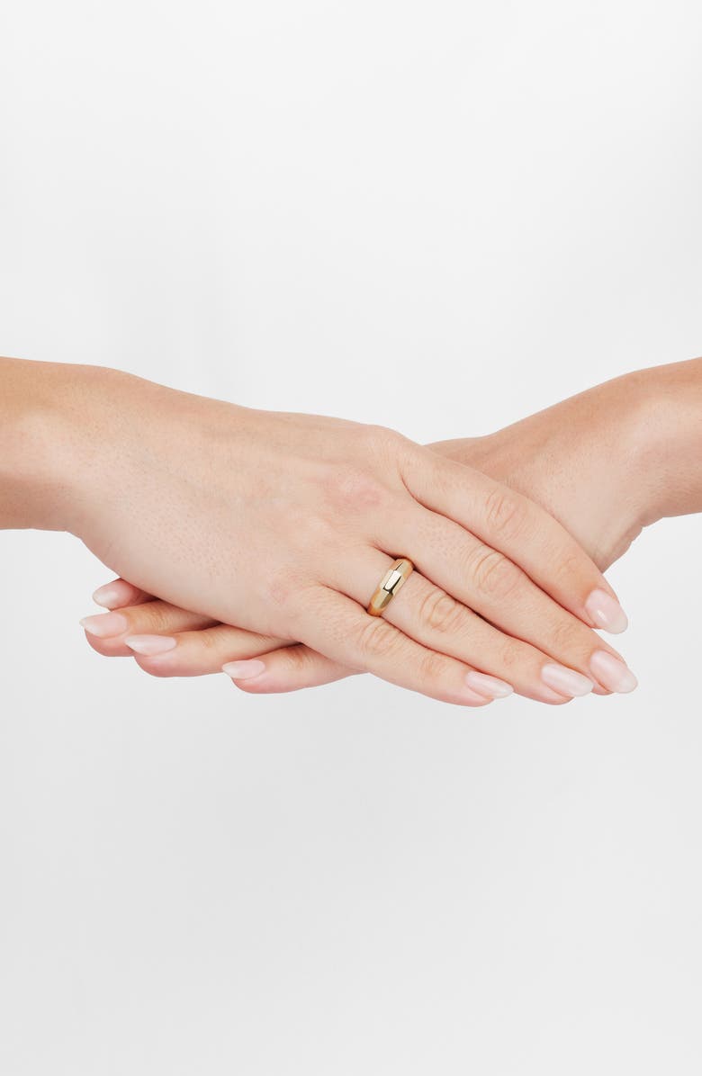 Frankie & Zoe Faceted Band Ring, Alternate, color, Yellow Gold