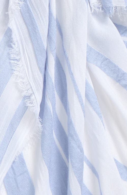 Nordstrom Sheer Stripe Pareo Wrap In Blue Thread