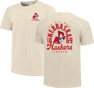 IMAGE ONE Men's Cream Nebraska Huskers Comfort Colors Mascot Overlay T-Shirt