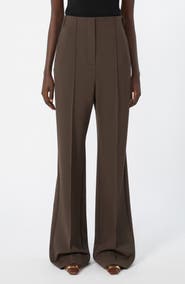 SPORTMAX Pintuck Knit Flare Leg Pants