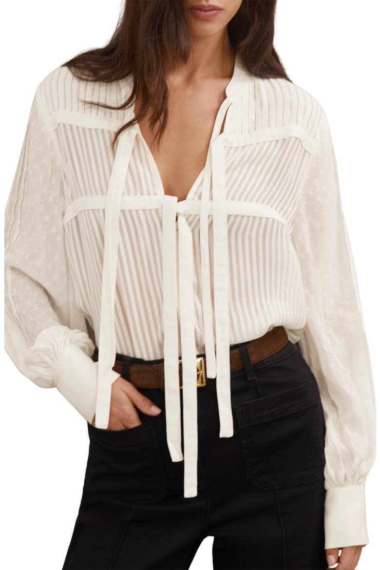 Josephine Chiffon Top, Main, color, IVORY
