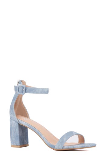 New York And Company Lulu Heeled Sandal In Blue
