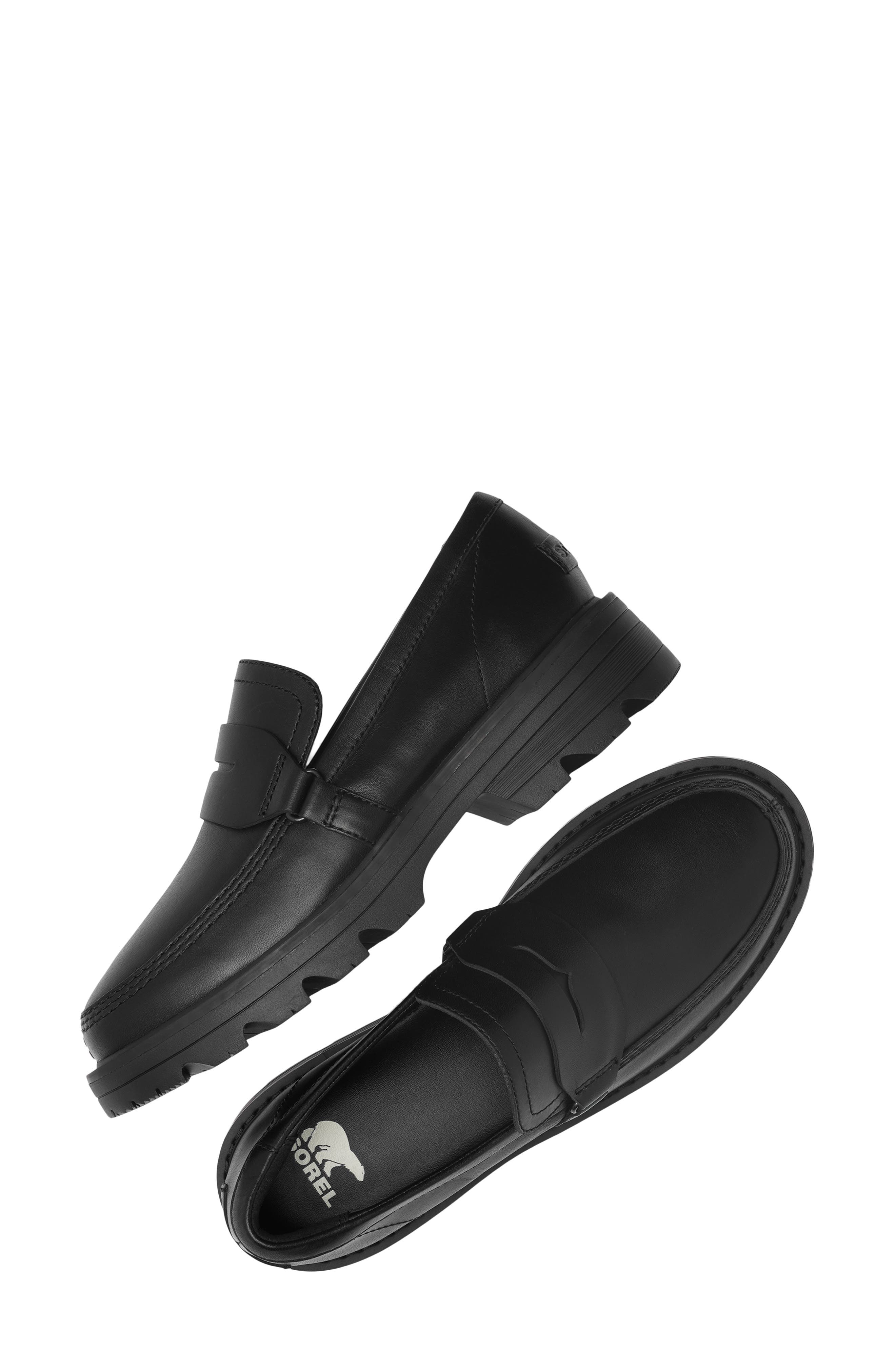 Revel Ave Leather Loafer, Alternate, color, BLACK/ BLACK