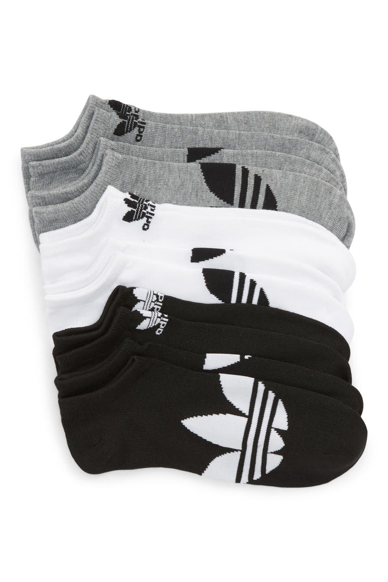 6-Pack No-Show Socks, Main, color, BLACK/ WHITE/ HEATHER GREY