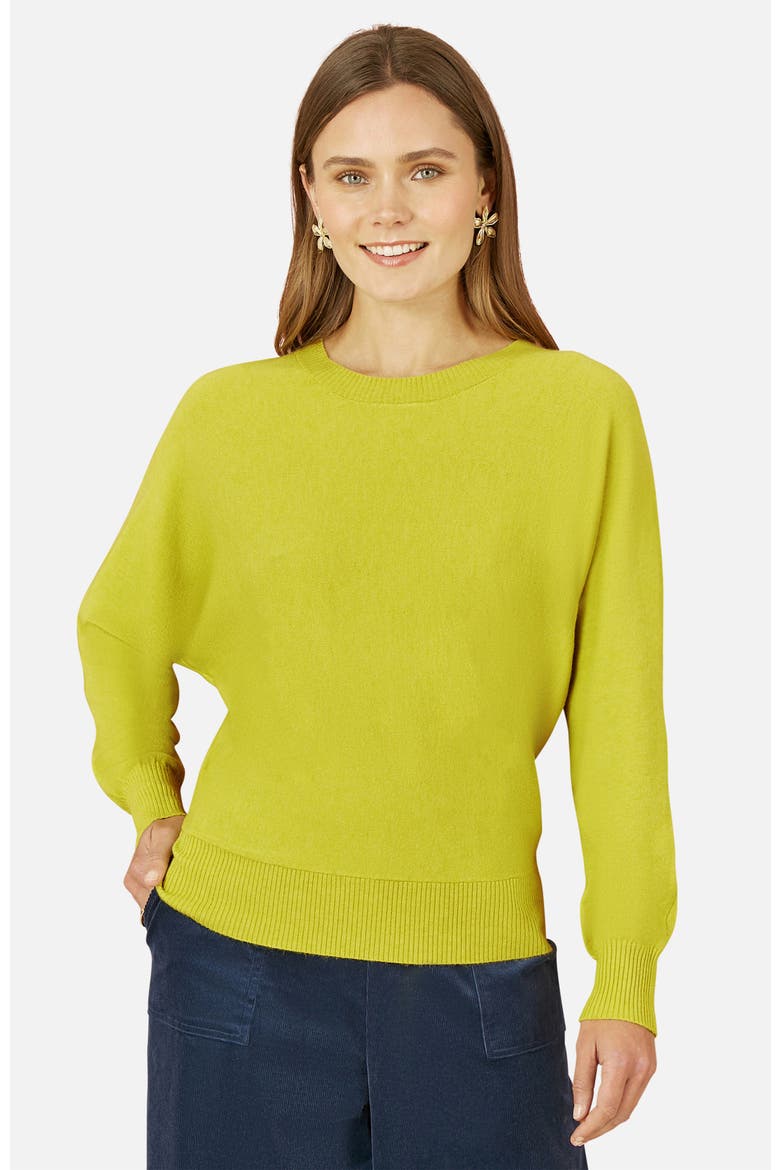 Knitted Batwing Jumper, Main, color, Lime