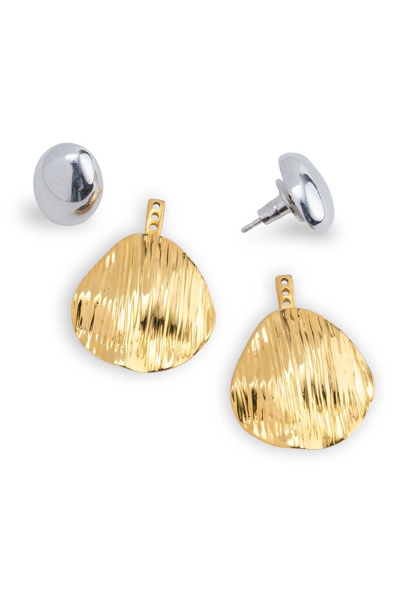Hana Earrings, Alternate, color, TWO-TONE