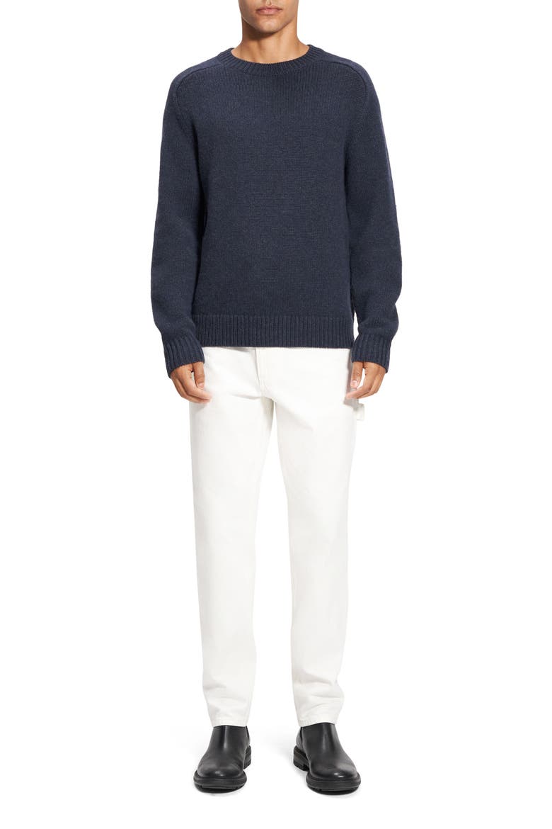 Heavyweight Wool & Cashmere Sweater, Alternate, color, BALTIC MELANGE - 07S