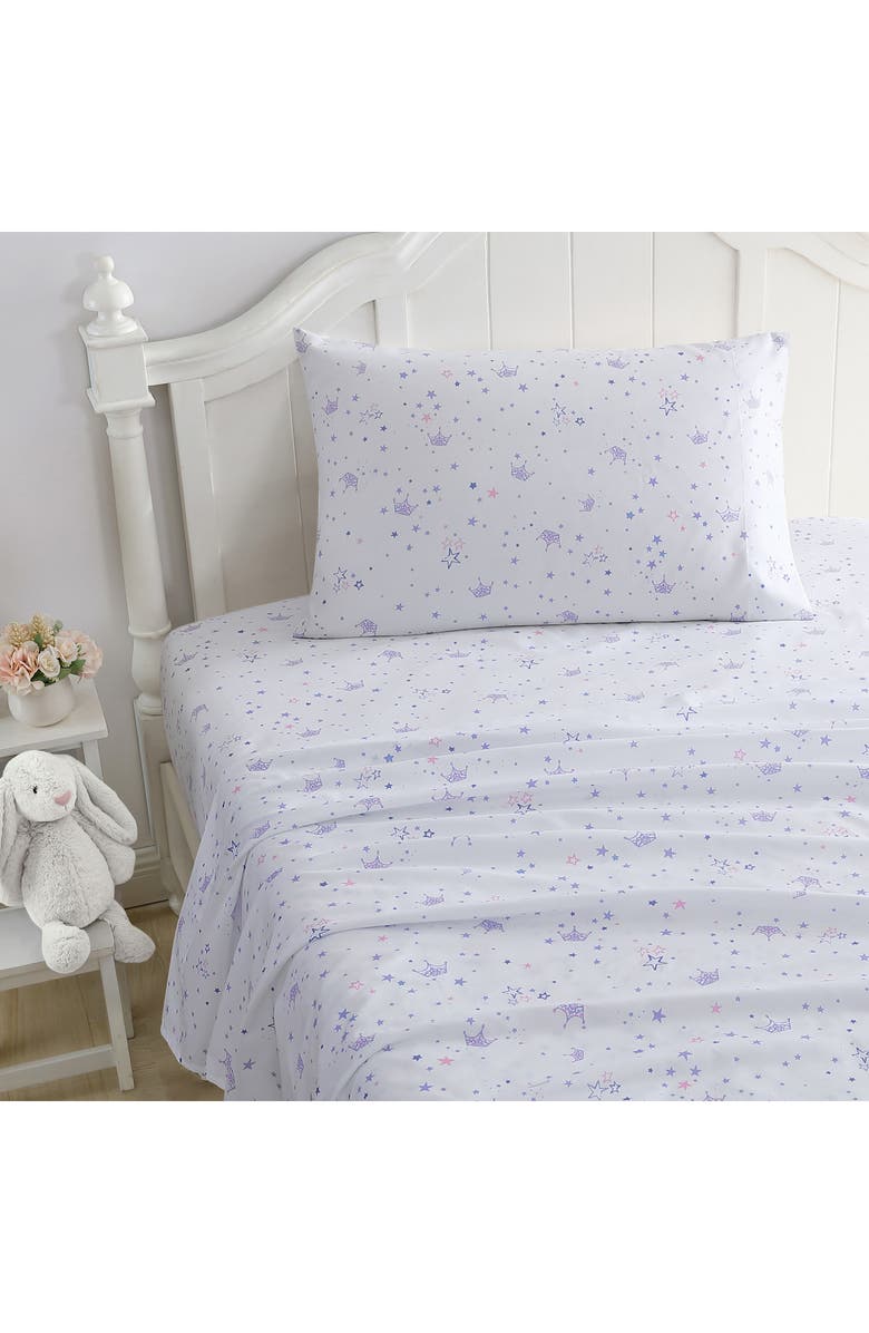 Laura Ashley Dancing Stars Print Sheet Set, Alternate, color, Pastel Purple