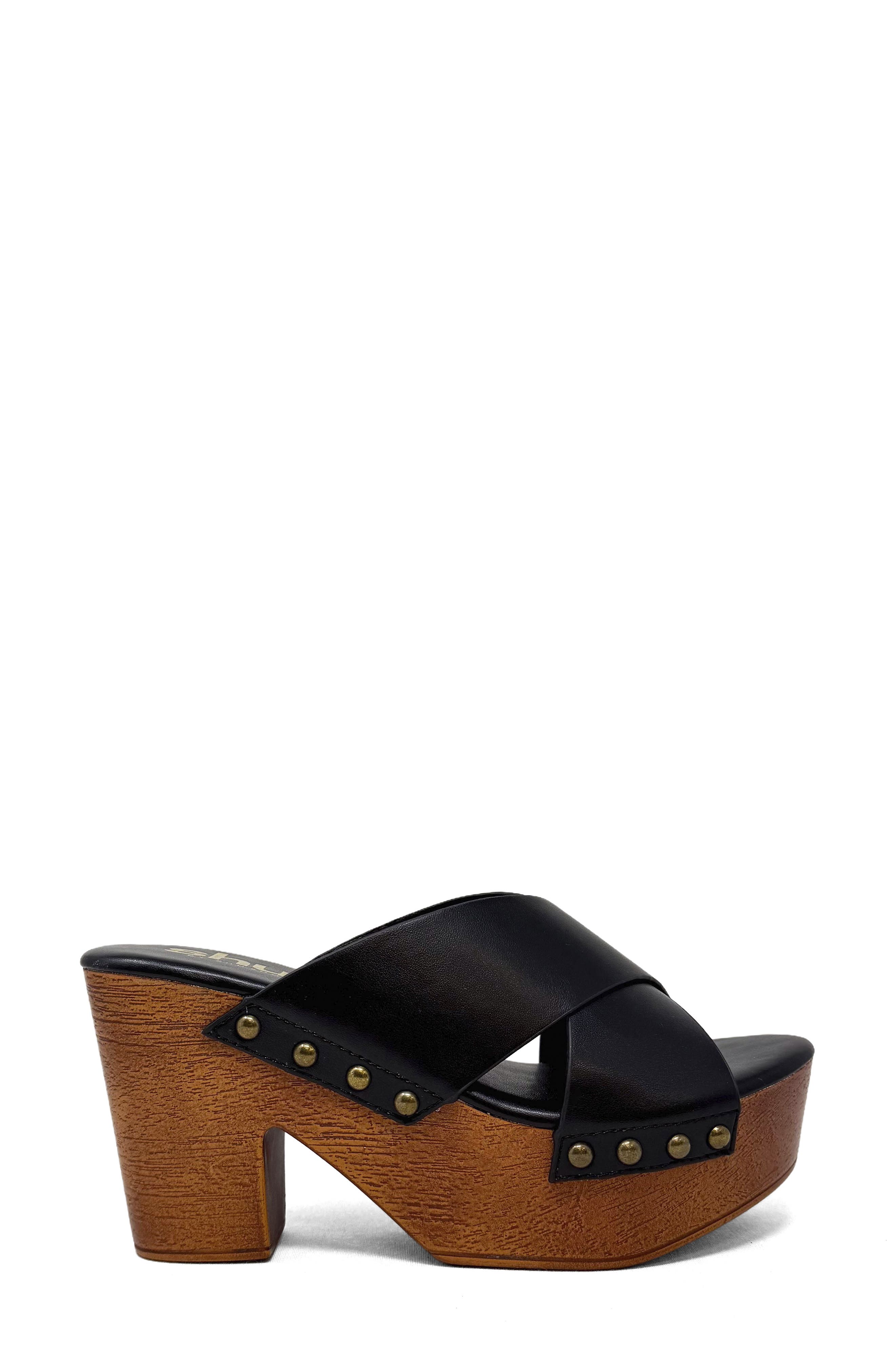 SHUSHOP Ivanna Platform Slide Sandal, Alternate, color, Black