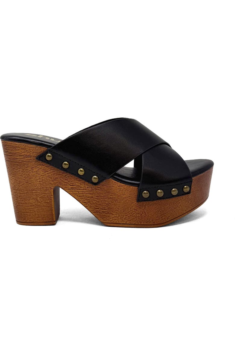 SHUSHOP Ivanna Platform Slide Sandal, Alternate, color, Black