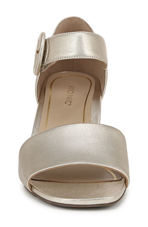 Vionic Chardonnay Block Heel Sandal In Gold