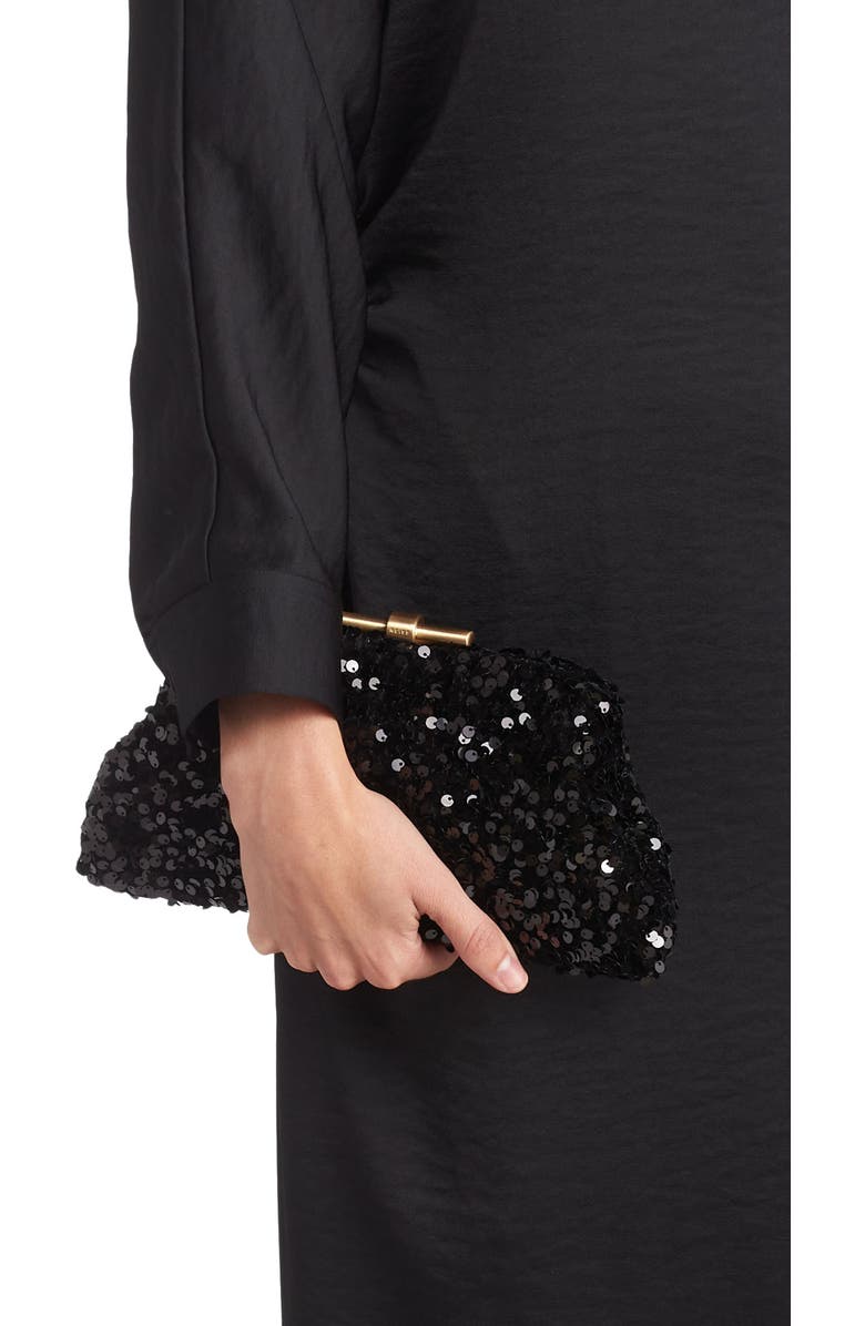 Reiss Adaline Sequin Clutch, Alternate, color,