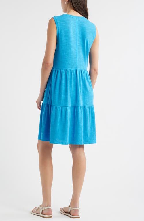 Caslon ® Sleeveless Tiered Jersey Dress In Blue