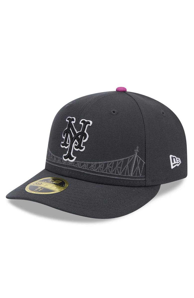 New Era Men's New Era Graphite New York Mets 2024 City Connect Low Profile 59FIFTY Fitted Hat, Alternate, color, 