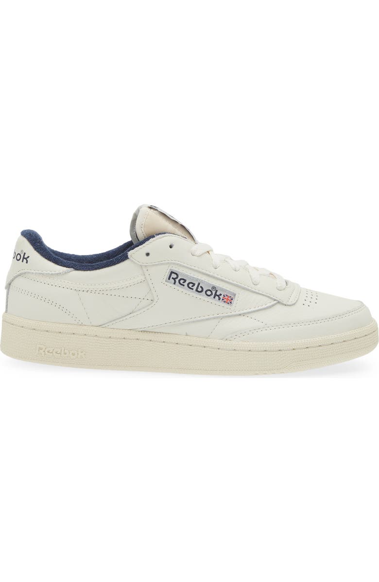 Reebok Club C Vintage Sneaker, Alternate, color, Chalk/ Alabaster/ Vector Navy