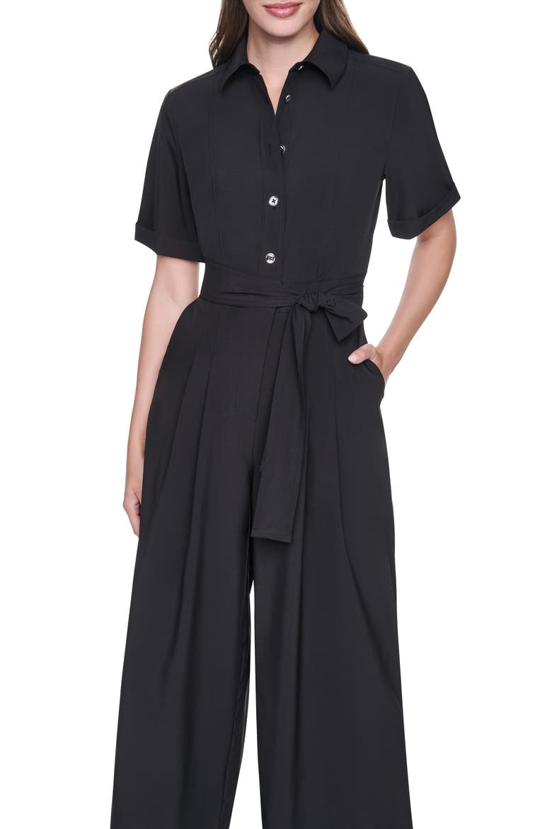 Wide Leg Jumpsuit, Alternate, color, BLACK