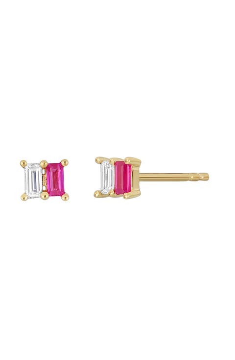 El Mar Ruby Stud Earrings