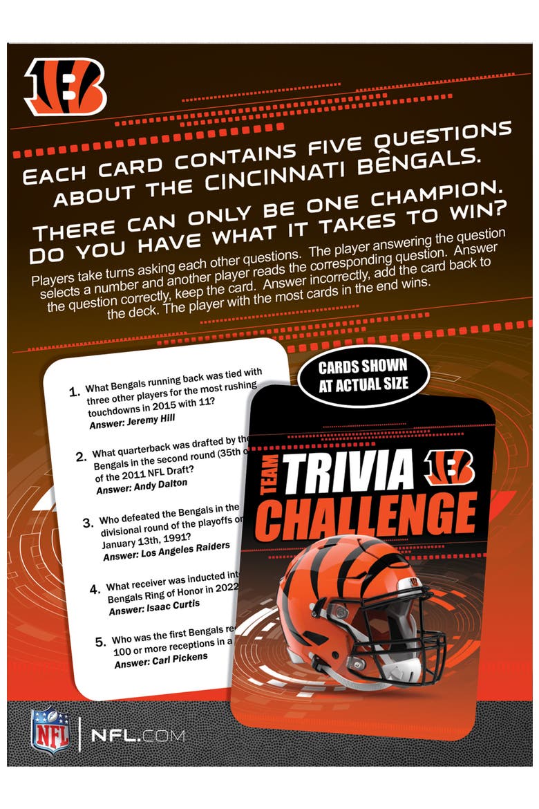 Cincinnati Bengals Trivia Challenge, Alternate, color, Multicolor