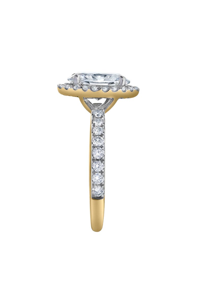 Laurentia 14K Yellow Gold Oval Lab Grown Diamond Halo Engagement Ring - 1.95 Ct, Alternate, color, 14K Yellow Gold