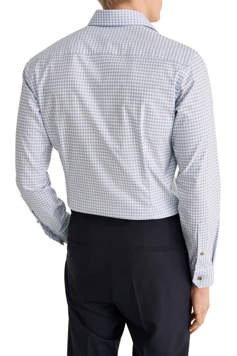 Slim Fit Check Cotton & Tencel Lyocell Shirt, Alternate, color, LIGHT BLUE