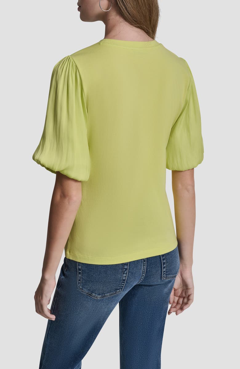 DKNY Mixed Media Top, Alternate, color, Limeade