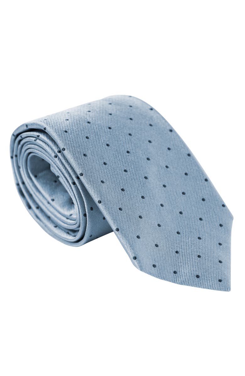 Elizabetta Pisa - Extra Long Silk Jacquard Tie for Men, Main, color, Sky Blue