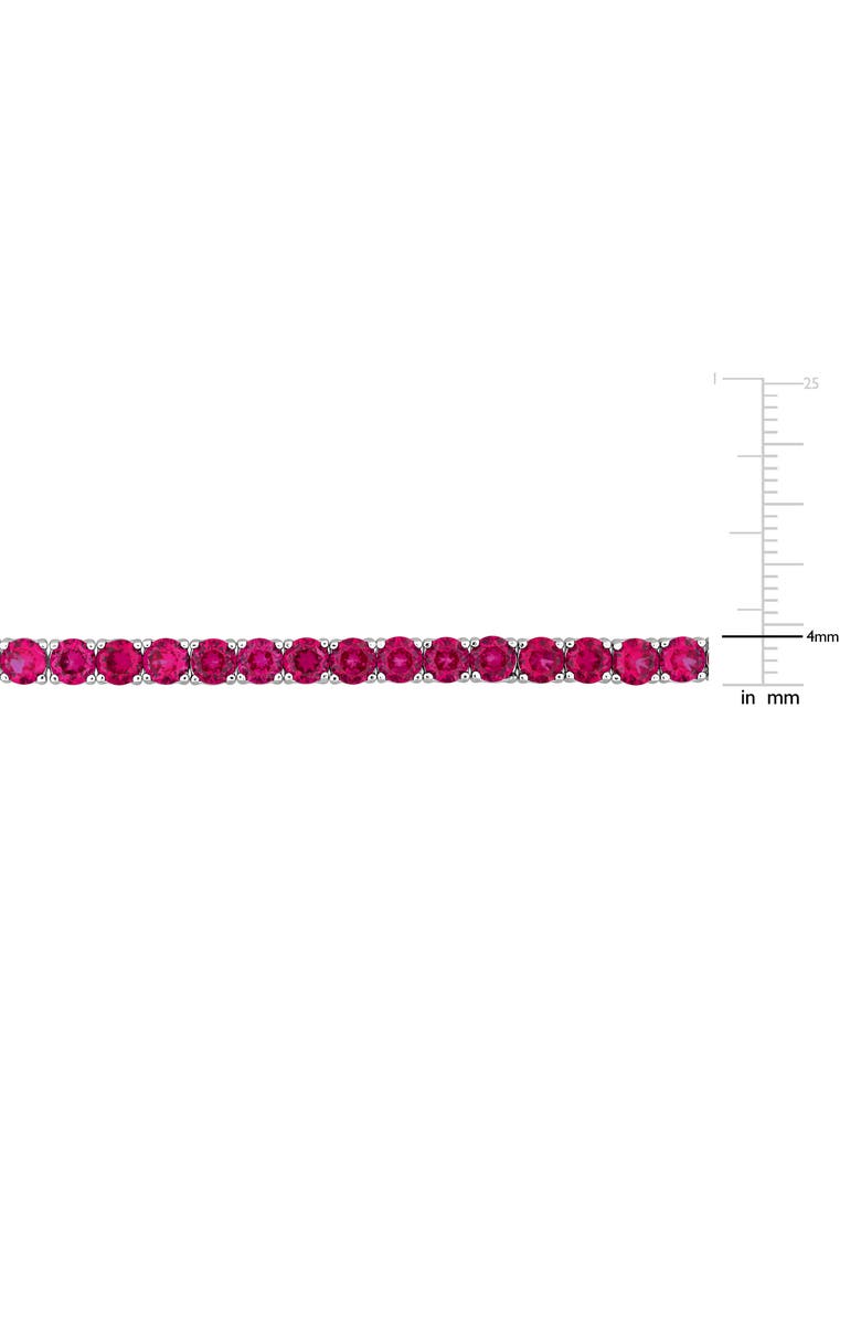DELMAR Lab Created Ruby Tennis Bracelet, Alternate, color,