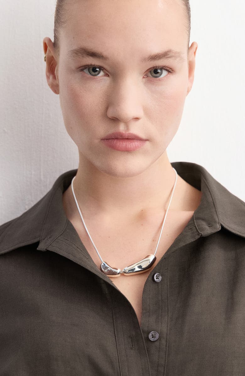 MANGO Lyocell Button-Up Jumpsuit, Alternate, color, Brown