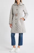 Lucky Brand Quilted Belted Trench