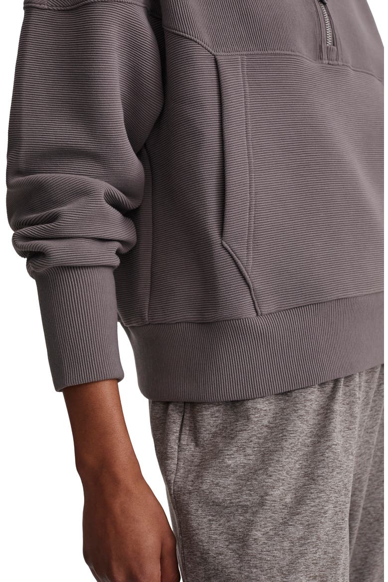 Acadia Ottoman Knit Half Zip Pullover, Alternate, color, DEEP CHARCOAL