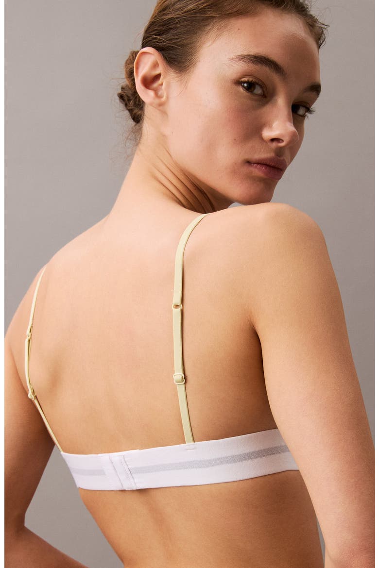 Unlined Triangle Bralette, Alternate, color, GARDEN GLADE