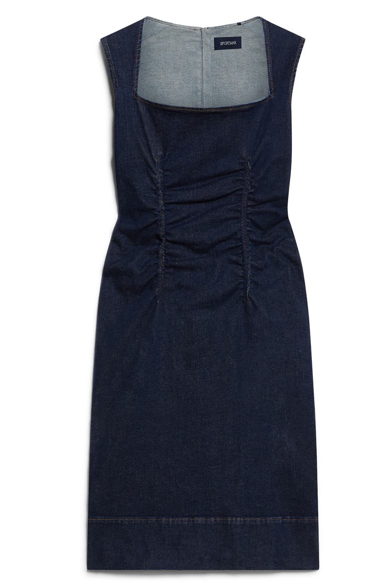 Ampex Sleeveless Denim Sheath Dress, Alternate, color, MIDNIGHT BLUE