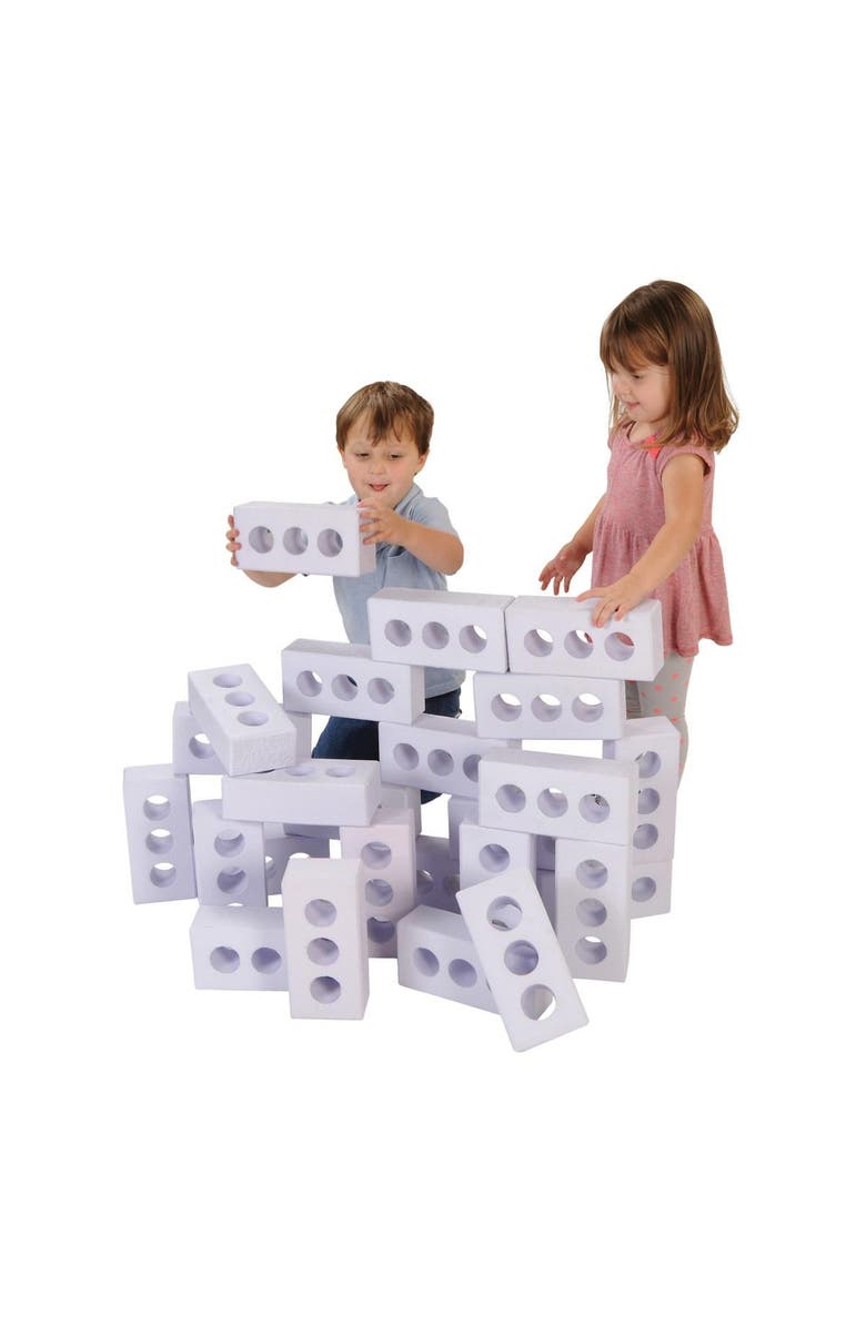 Kaplan Early Learning Company Foam Ice Brick Builders - Set of 25, Alternate, color, Multicolor