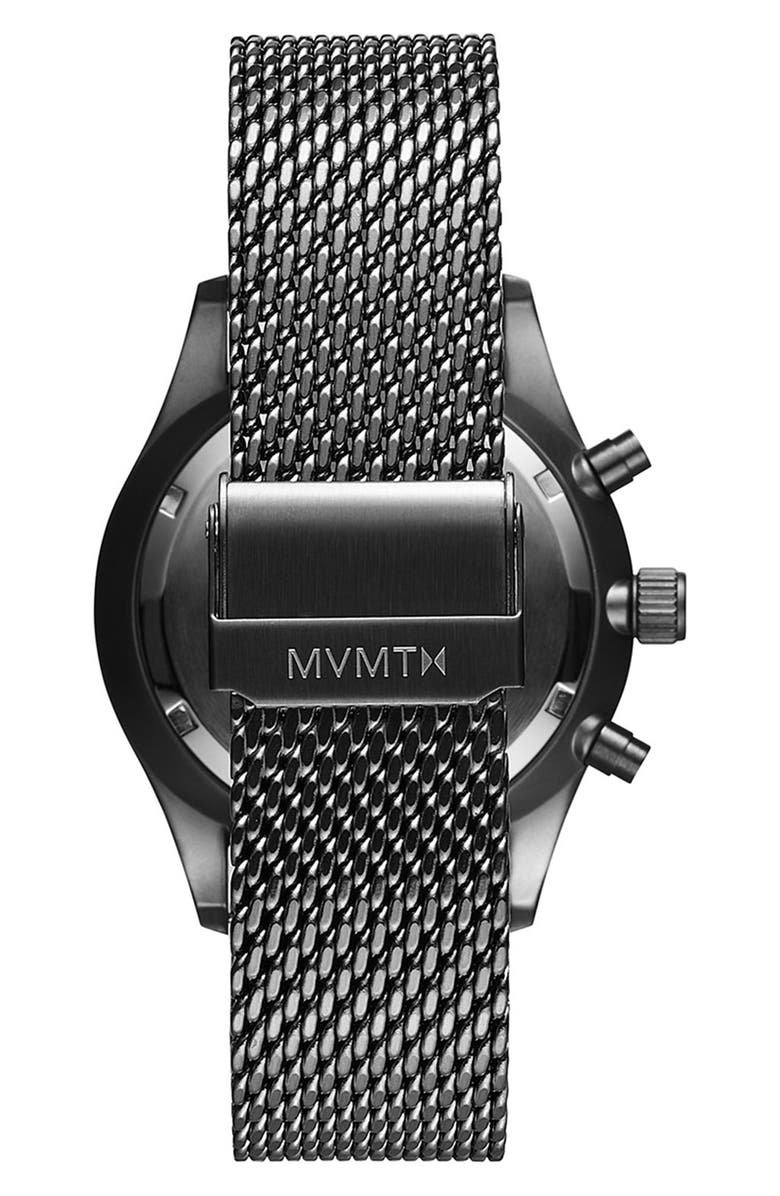 MVMT Voyager Quartz Mesh Bracelet Watch, 42mm, Alternate, color, Grey