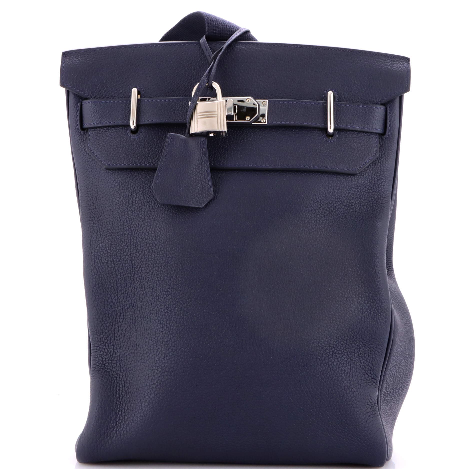 Pre-Owned Hermes Hac a Dos Backpack Togo GM, Main, color, Bleu Nuit