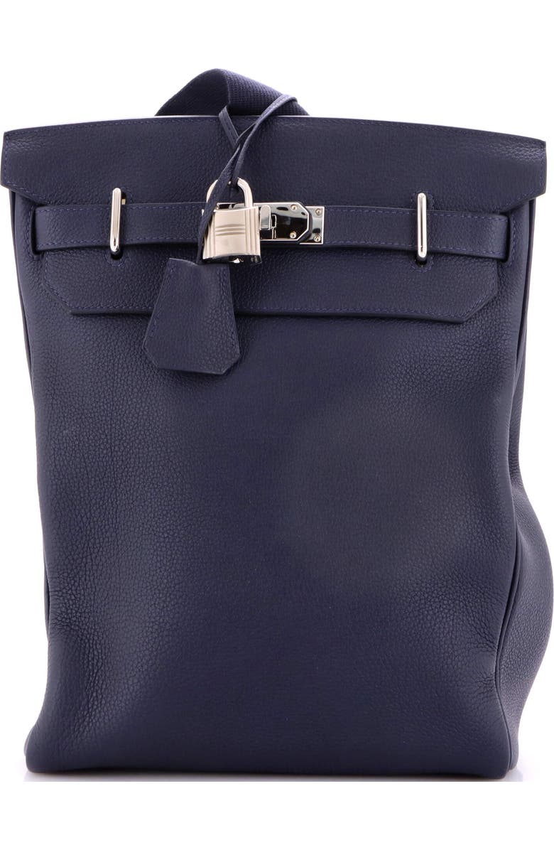 Pre-Owned Hermes Hac a Dos Backpack Togo GM, Main, color, Bleu Nuit