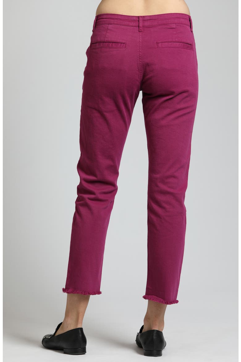 Straight Leg Ankle Pants, Alternate, color, BORDEAUX