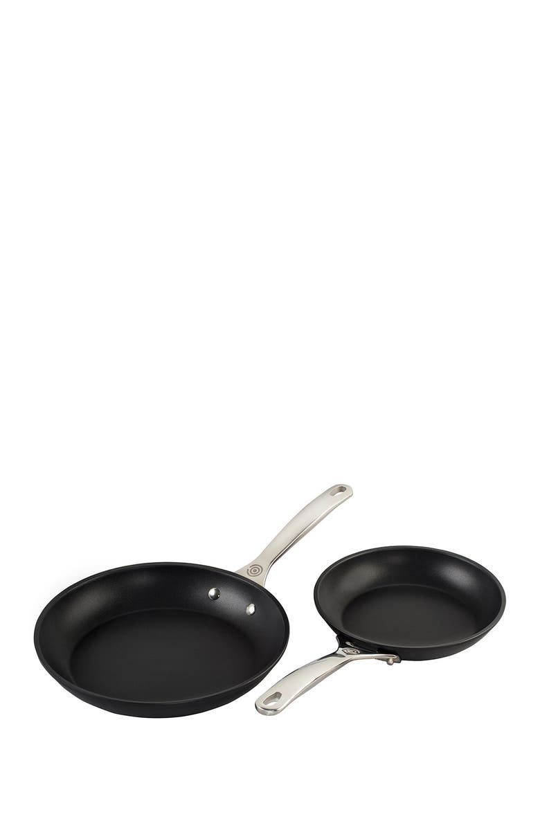 Le Creuset Set of 2 Toughened Nonstick PRO Fry Pans, Main, color, Black
