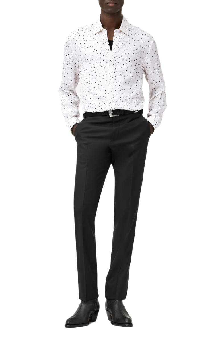 John Varvatos Rodney Hidden Placket Button-Up Shirt, Alternate, color, White