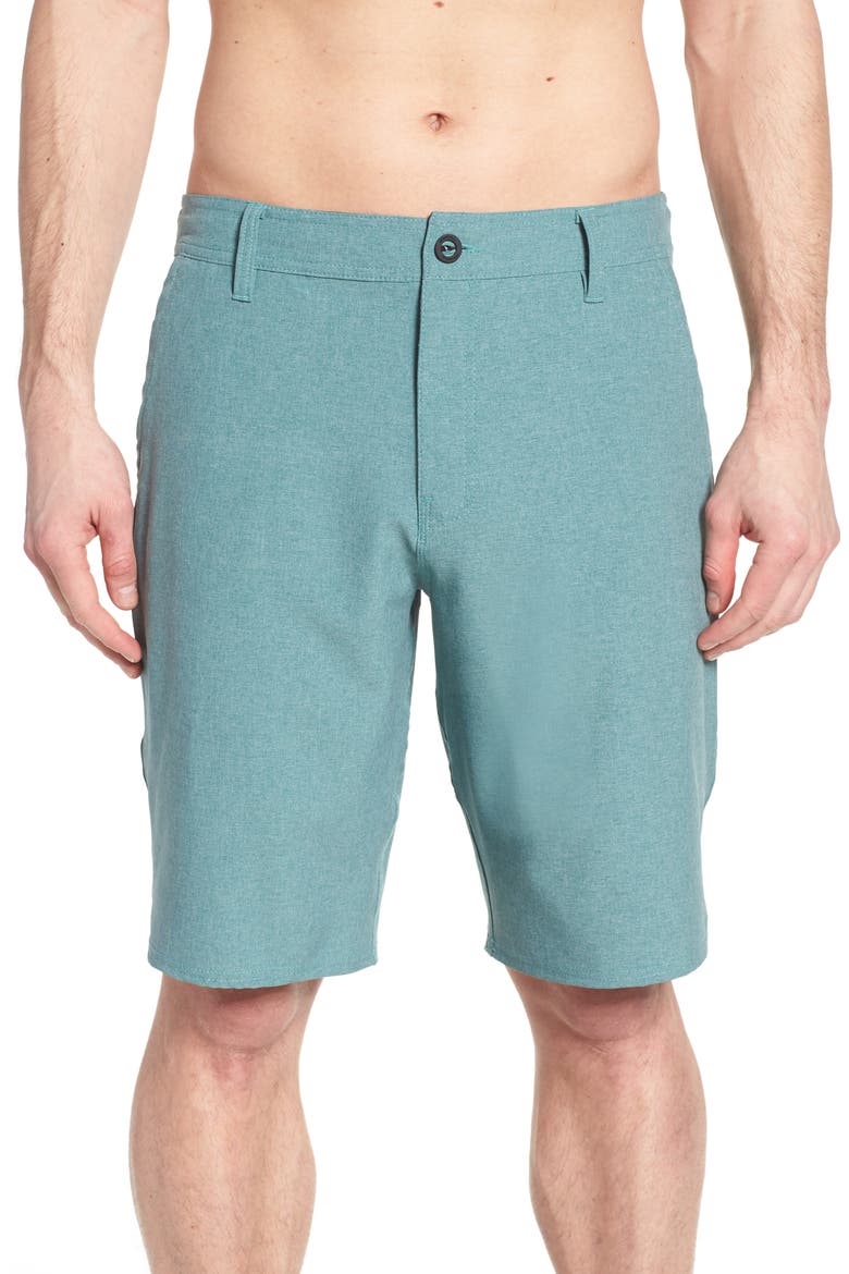 Loaded Heather Hybrid Shorts, Alternate, color, PINE