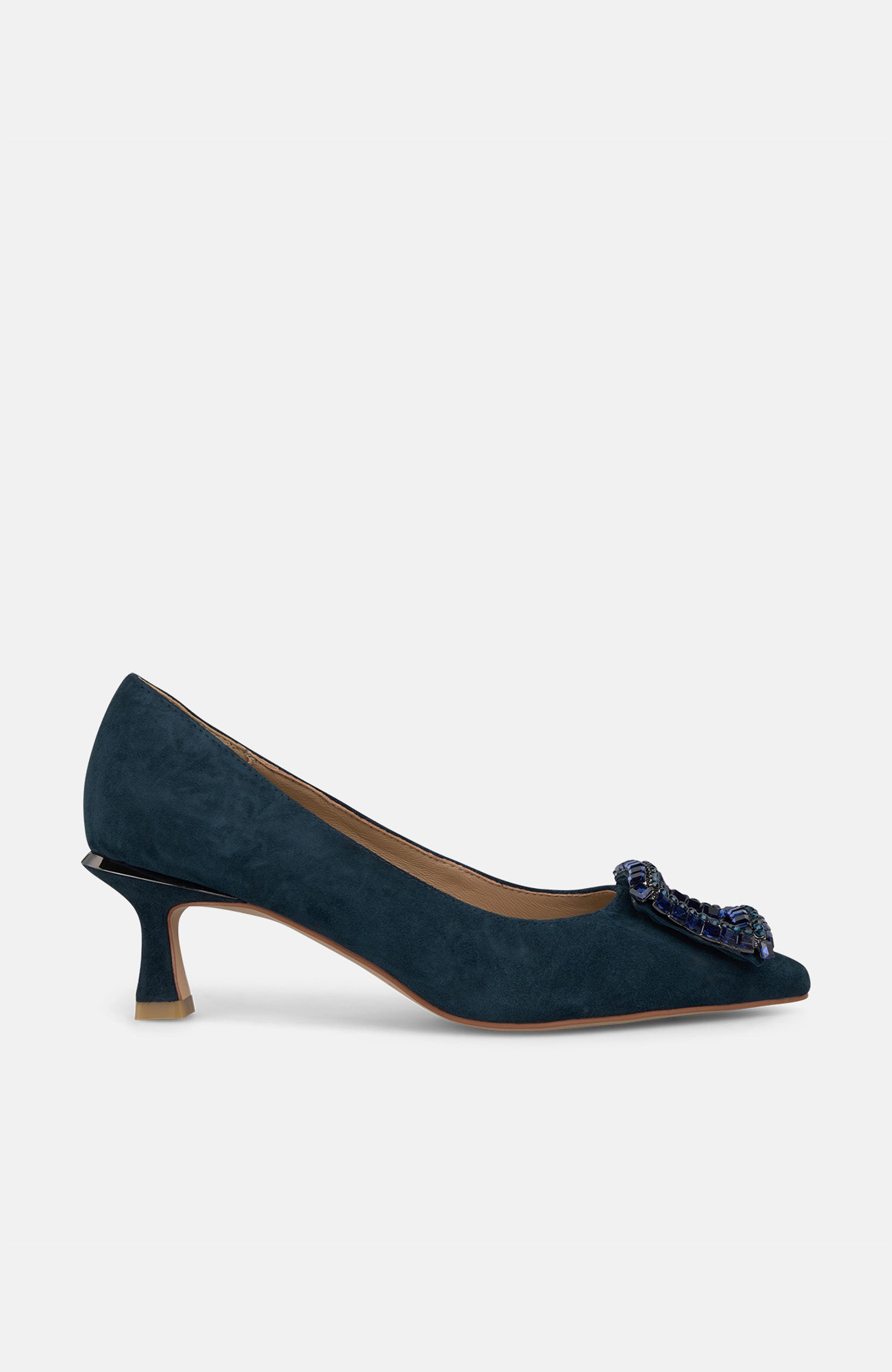 Low Shoe with Ornament, Alternate, color, Navy