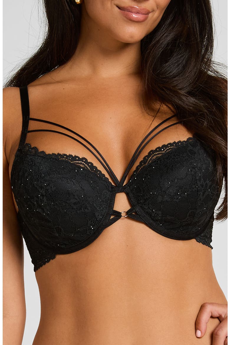 Sabrina Underwire Padded Bra, Main, color, CAVIAR