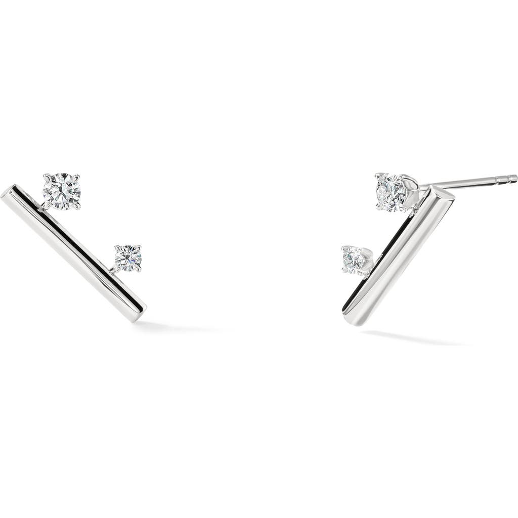 Hearts On Fire Barre Ear Crawlers In White Gold/diamond