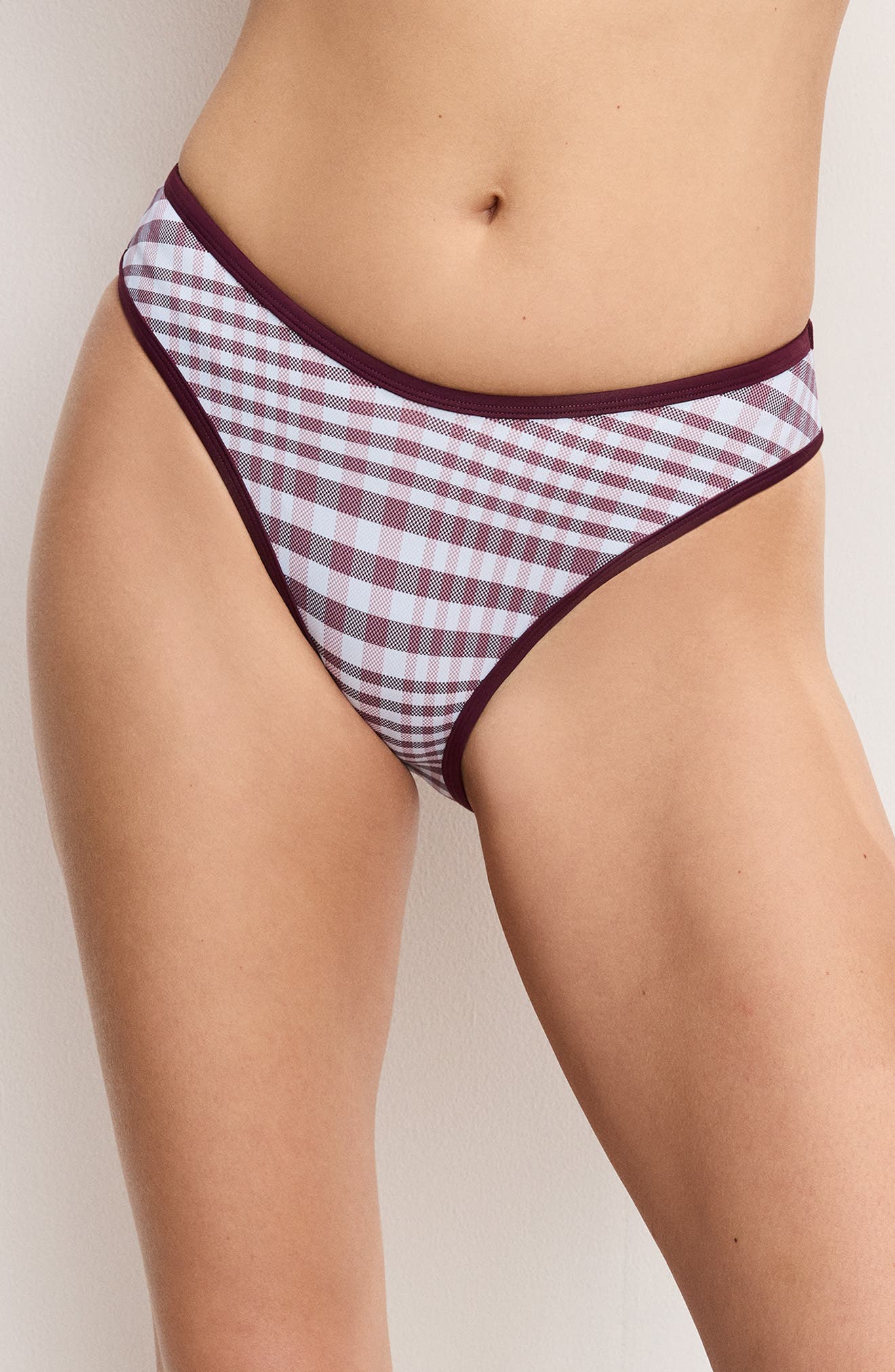 Good American '90s Plaid Bikini Bottoms