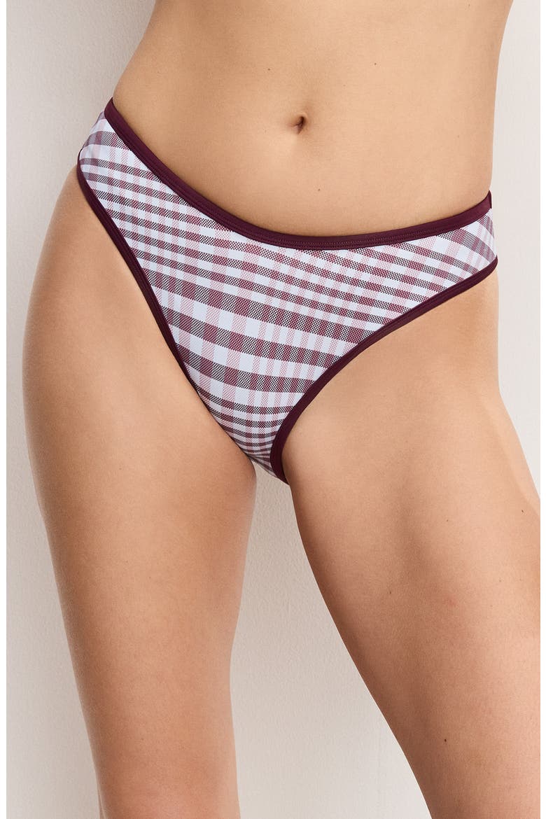 '90s Plaid Bikini Bottoms, Main, color, FIG PLAID