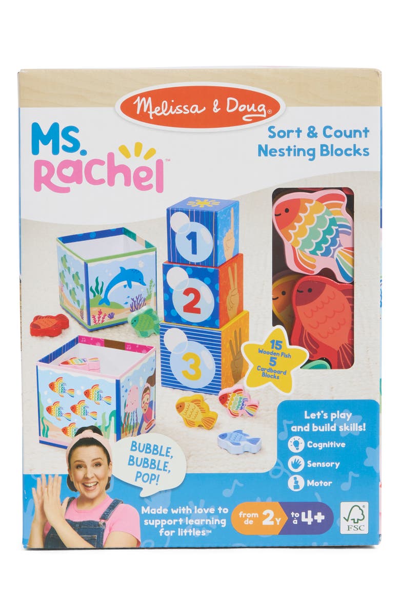 Melissa & Doug x Ms. Rachel<sup>™</sup> Sort & Count Nesting Blocks Playset, Main, color, 