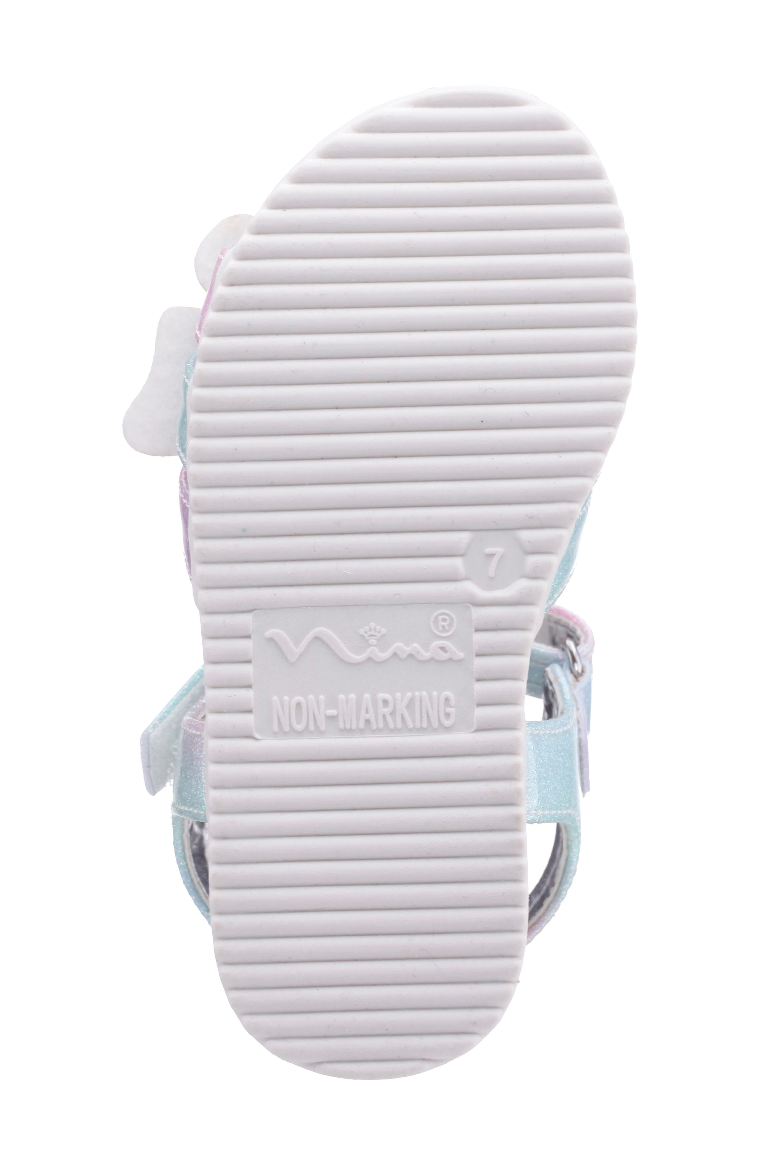 Nina Kids' Branty Slingback Sandal, Alternate, color, Pastel Multi Coated Glitted
