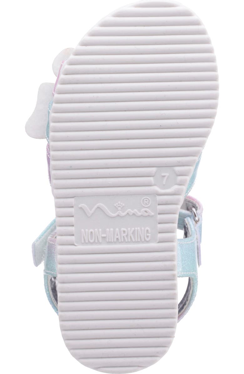 Nina Kids' Branty Slingback Sandal, Alternate, color, Pastel Multi Coated Glitted