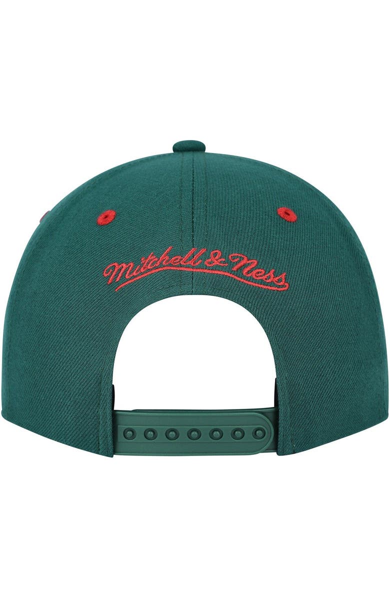 Mitchell & Ness Men's Mitchell & Ness Green Minnesota Wild LOFI Pro Snapback Hat, Alternate, color,
